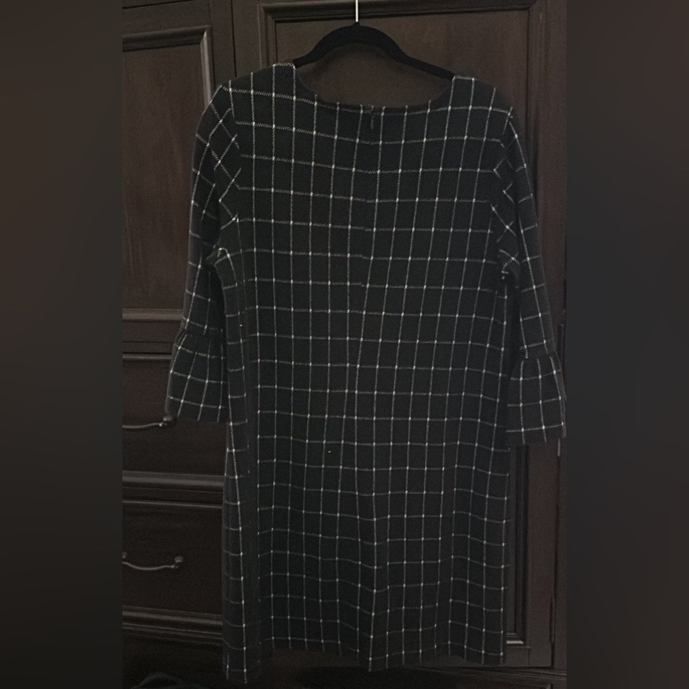 Black Flare Sleeve Dress
